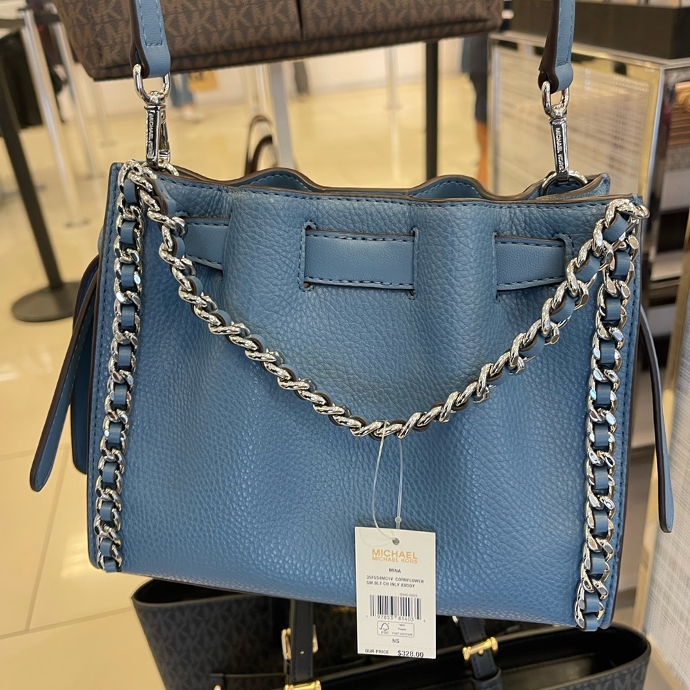 MICHAEL KORS Mina Small Chain Convertible Crossbody XBody Bag
Cornflower Belted - Picture 16 of 16